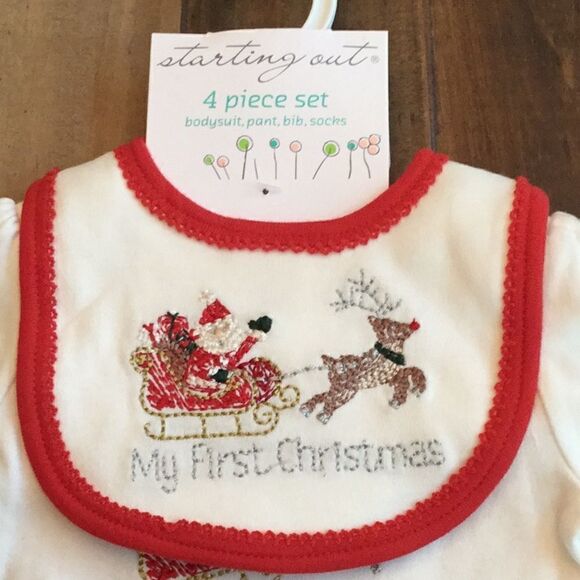 4 piece First Christmas outfit - Picture 2 of 8